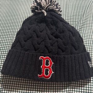 Boston Red Sox beanie women’s genuine merchandise fur lined with sparkle knit